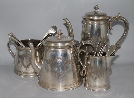 A quantity of plated ware